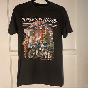 Vintage Harley Davidson 3D Emblem Motorcycle T-shirt